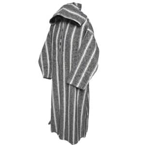 Superthkwrmwl 500lm Moroccan Super Thick Warm Wool Blend Grey Striped Hooded Thobe Djellaba (7)