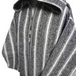 Superthkwrmwl 500lm Moroccan Super Thick Warm Wool Blend Grey Striped Hooded Thobe Djellaba (8)