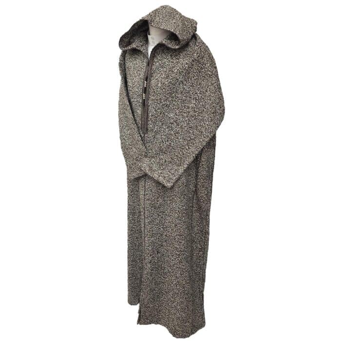 Superthkwrmwl 700rg Moroccan Super Thick Warm Cashmere Wool Blend Brown Hooded Thobe Djellaba(6)