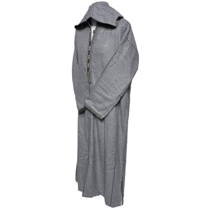Supsaed 017 Super Soft High Quality Cashmere Wool Blend Grey Moroccan Thobe Jubba Djellaba (5)