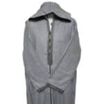 Supsaed 017 Super Soft High Quality Cashmere Wool Blend Grey Moroccan Thobe Jubba Djellaba (7)