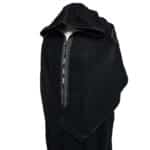 Supsaed Blk001 Super Soft High Quality Cashmere Wool Blend Black Moroccan Thobe Jubba Djellaba (11)