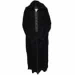 Supsaed Blk001 Super Soft High Quality Cashmere Wool Blend Black Moroccan Thobe Jubba Djellaba (8)