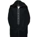 Supsaed Blk001 Super Soft High Quality Cashmere Wool Blend Black Moroccan Thobe Jubba Djellaba (9)