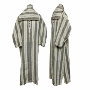 Swcshwl 004 Grey Mens Moroccan Cashmere Wool Blend Thobe Jubba Djelleba (1)