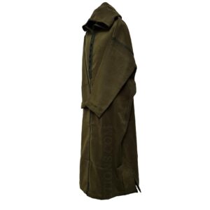 Swcshwl Msl037 Moroccan Winter Cashmere Wool Blend Olive Green Hooded Jubba Thobe Djellaba (3)