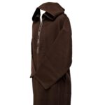 Swcshwl Msl038 Super Warm Brown Moroccan Winter Cashmere Wool Blend Hooded Thobe Djellaba(4)