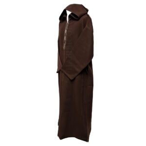 Swcshwl Msl038 Super Warm Brown Moroccan Winter Cashmere Wool Blend Hooded Thobe Djellaba(7)