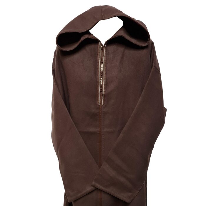 Swcshwl Msl039 Moroccan Winter Cashmere Wool Blend Brown Hooded Jubba Thobe Djellaba Msl039 (2)