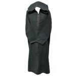 Swcshwl Msl042 Moroccan Winter Cashmere Wool Blend Dark Grey Hooded Jubba Thobe Djellaba (2)