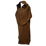 Swcshwl Msl043 Moroccan Winter Cashmere Wool Blend Brown Hooded Jubba Thobe Djellaba 043(4)