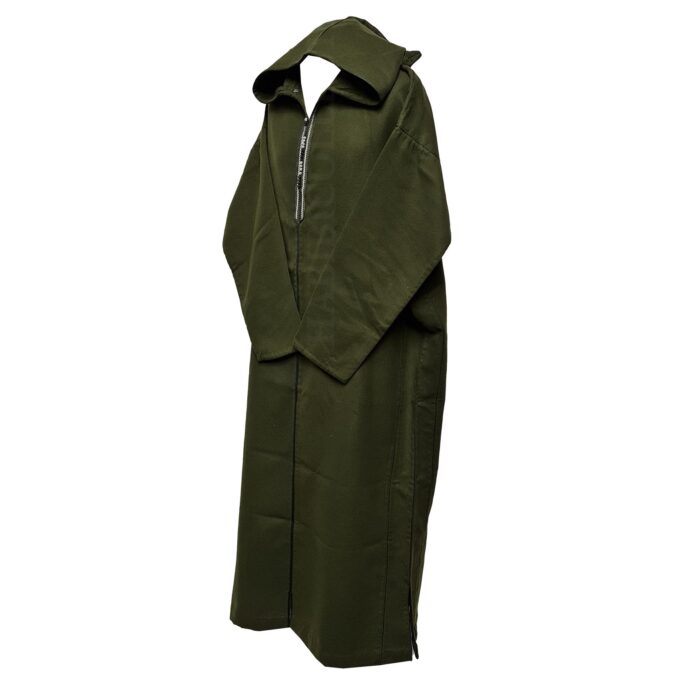 Swcshwl Msl044 Plus Size Moroccan Winter Cashmere Wool Blend Olive Green Hooded Jubba Thobe Djellaba (7)