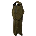 Swcshwl Msl048 Moroccan Winter Cashmere Wool Blend Olive Green Hooded Jubba Thobe Djellaba(2)