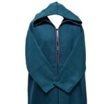 Swcshwl Msl058 Moroccan Winter Cashmere Wool Blend Teal Hooded Jubba Thobe Djellaba (1)