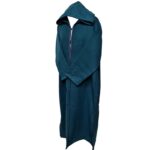 Swcshwl Msl058 Moroccan Winter Cashmere Wool Blend Teal Hooded Jubba Thobe Djellaba (2)