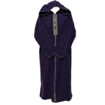 Swcshwl Msl068 Moroccan Winter Cashmere Wool Blend Purple Hooded Jubba Thobe Djellaba