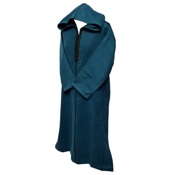 Swcshwl Msl071 Moroccan Winter Cashmere Wool Blend Teal Hooded Jubba Thobe Djellaba (4)