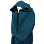 Swcshwl Msl071 Moroccan Winter Cashmere Wool Blend Teal Hooded Jubba Thobe Djellaba (5)