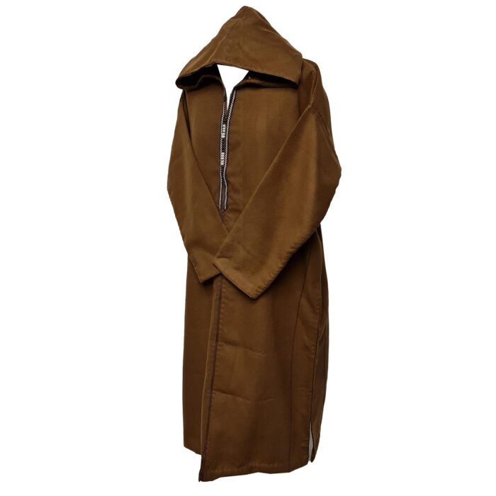 Swcshwl Msl075 Super Warm Brown Moroccan Winter Cashmere Wool Blend Hooded Thobe Djellaba (7)