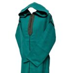 Swcshwl Msl077 Moroccan Winter Cashmere Wool Blend Turquoise Hooded Jubba Thobe Djellaba (7)