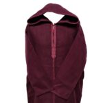 Swcshwl Msl091 Moroccan Winter Cashmere Wool Blend Burgundy Hooded Jubba Thobe Djellaba (2)