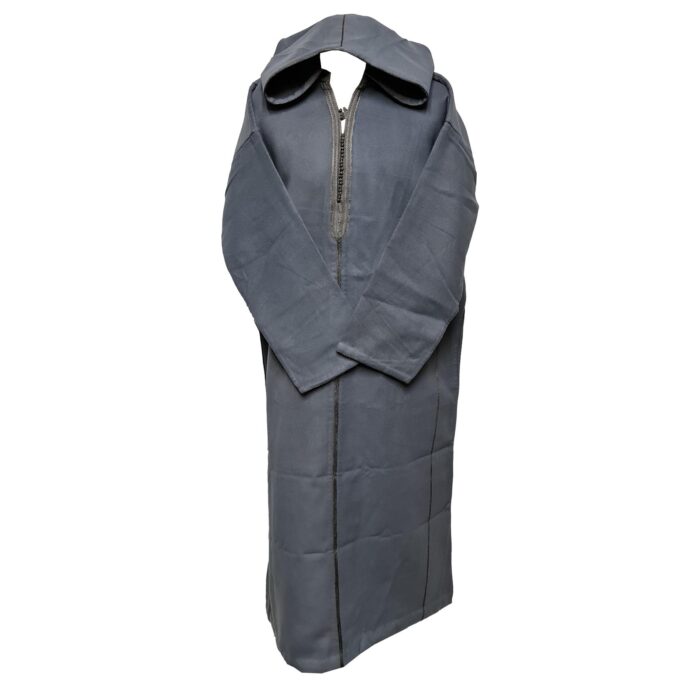 Swcshwl Msl095 Moroccan Winter Cashmere Wool Blend Grey Hooded Jubba Thobe Djellaba (1)