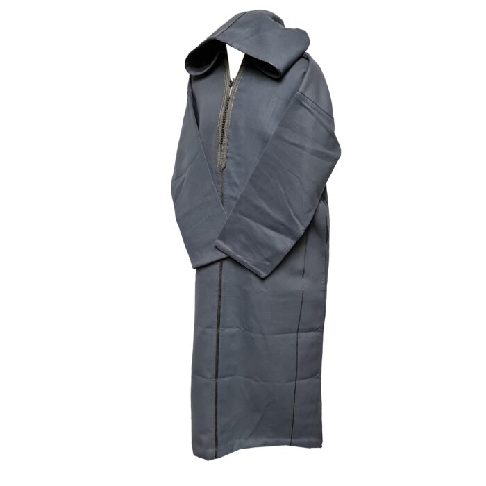 Swcshwl Msl095 Moroccan Winter Cashmere Wool Blend Grey Hooded Jubba Thobe Djellaba (3)