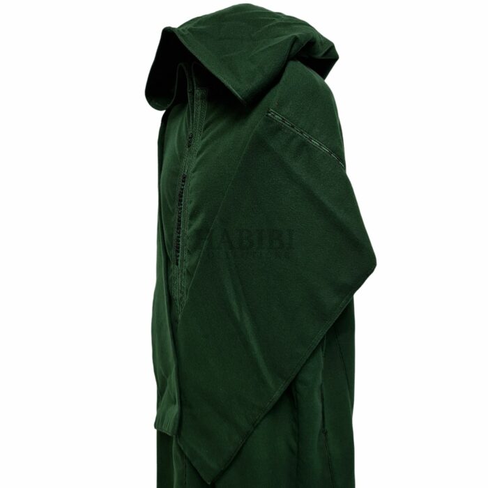 Swcshwl006 Green Mens Moroccan Cashmere Wool Thobe Jubba Djelleba 181005
