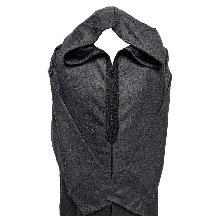 Swcshwl021 Oversized Grey Winter Cashmere Wool Blend Hooded Long Sleeves Thobe Djelleba Habibi Collections 162013