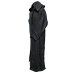 Swcshwl021 Oversized Grey Winter Cashmere Wool Blend Hooded Long Sleeves Thobe Djelleba Habibi Collections 162022
