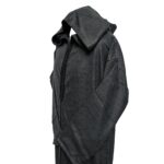 Swcshwl021 Oversized Grey Winter Cashmere Wool Blend Hooded Long Sleeves Thobe Djelleba Habibi Collections 162026