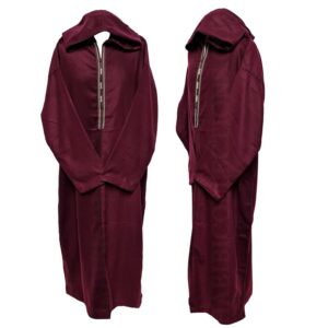 Swcshwl031 Oversized Maroon Winter Cashmere Wool Blend Hooded Long Sleeves Thobe Djelleba Habibi Collections 160223