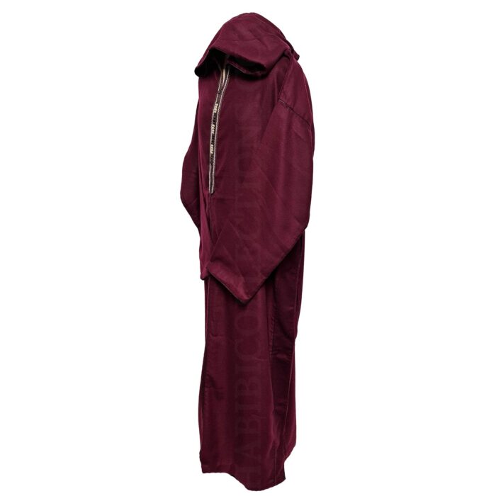 Swcshwl031 Oversized Maroon Winter Cashmere Wool Blend Hooded Long Sleeves Thobe Djelleba Habibi Collections 160249