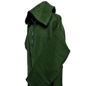 Swcshwl034 Oversized Green Winter Cashmere Wool Blend Hooded Long Sleeves Thobe Djelleba Habibi Collections 155832