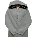 Swcshwlwpc 022 Super Warm Grey Moroccan Winter Cashmere Wool Blend Hooded Thobe Djellaba (7)