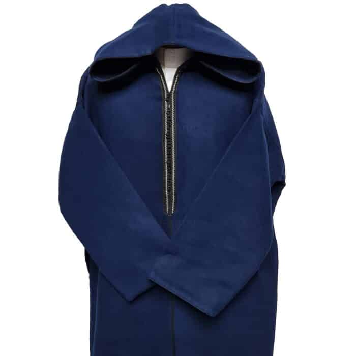 Swcshwlwpc 022024 Moroccan Winter Cashmere Wool Blend Navy Blue Hooded Jubba Thobe Djellaba (8)