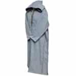 Swcshwlwpc 2024aa Moroccan Winter Cashmere Wool Blend Light Grey Hooded Jubba Thobe Djellaba (5)