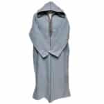 Swcshwlwpc 2024aa Moroccan Winter Cashmere Wool Blend Light Grey Hooded Jubba Thobe Djellaba (7)