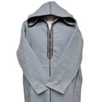 Swcshwlwpc 2024aa Moroccan Winter Cashmere Wool Blend Light Grey Hooded Jubba Thobe Djellaba (8)