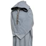 Swcshwlwpc 2024aa Moroccan Winter Cashmere Wool Blend Light Grey Hooded Jubba Thobe Djellaba (9)