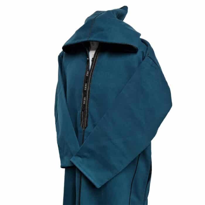 Swcshwlwpc Teal Super Warm Teal Moroccan Winter Cashmere Wool Blend Hooded Thobe Djellaba (4)
