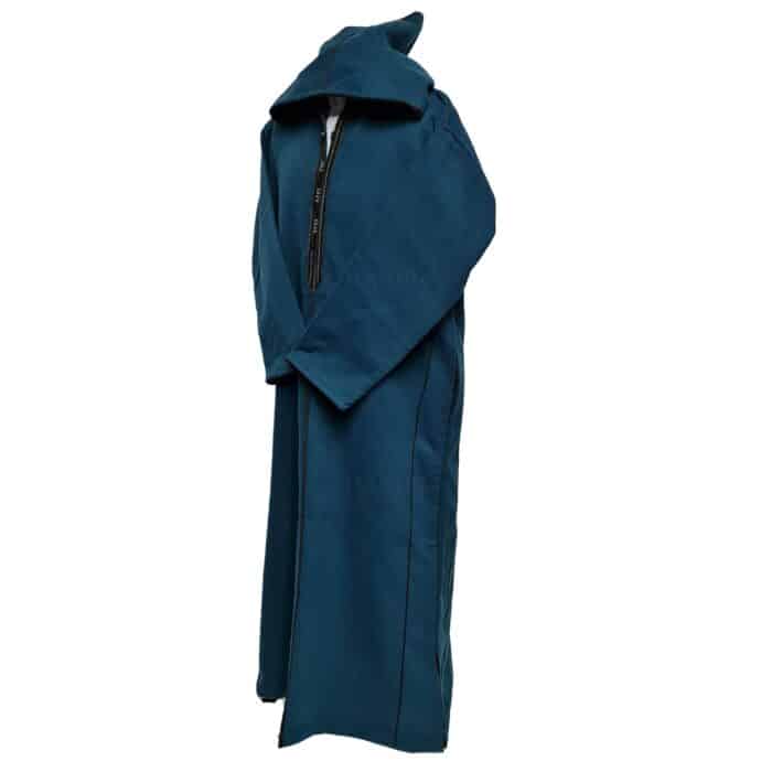 Swcshwlwpc Teal Super Warm Teal Moroccan Winter Cashmere Wool Blend Hooded Thobe Djellaba (5)