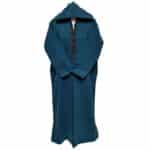 Swcshwlwpc Teal Super Warm Teal Moroccan Winter Cashmere Wool Blend Hooded Thobe Djellaba (6)