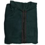 Super Warm Dark Green Moroccan Winter Cashmere Wool Blend Hooded Thobe Djellaba (6)