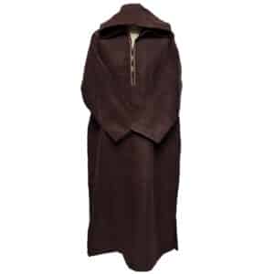 Super Warm Moroccan Cashmere Wool Blend Brown Hooded Thobe Jubba Djellaba (18)