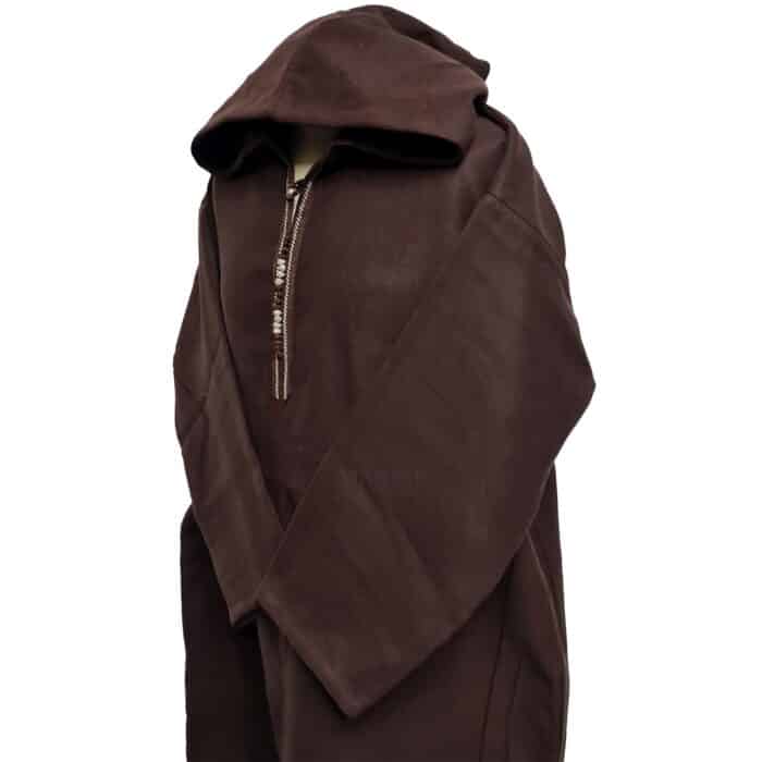 Super Warm Moroccan Cashmere Wool Blend Brown Hooded Thobe Jubba Djellaba (20)
