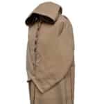 Super Warm Moroccan Winter Cashmere Wool Blend Beige Hooded Thobe Djellaba (1)