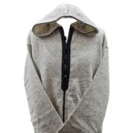 Super Warm Off White Grey Moroccan Cashmere Winter Wool Blend Thobe Djellaba (2)