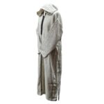 Super Warm Off White Grey Moroccan Cashmere Winter Wool Blend Thobe Djellaba (4)