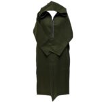 Super Warm Olive Green Moroccan Winter Cashmere Wool Blend Hooded Thobe Djellaba (10)